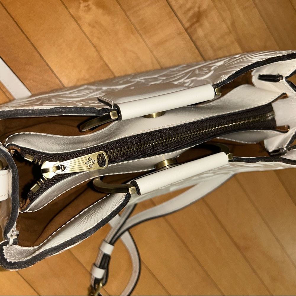 Patricia Nash Empoli Satchel crossbody handbag white - Picture 6 of 11